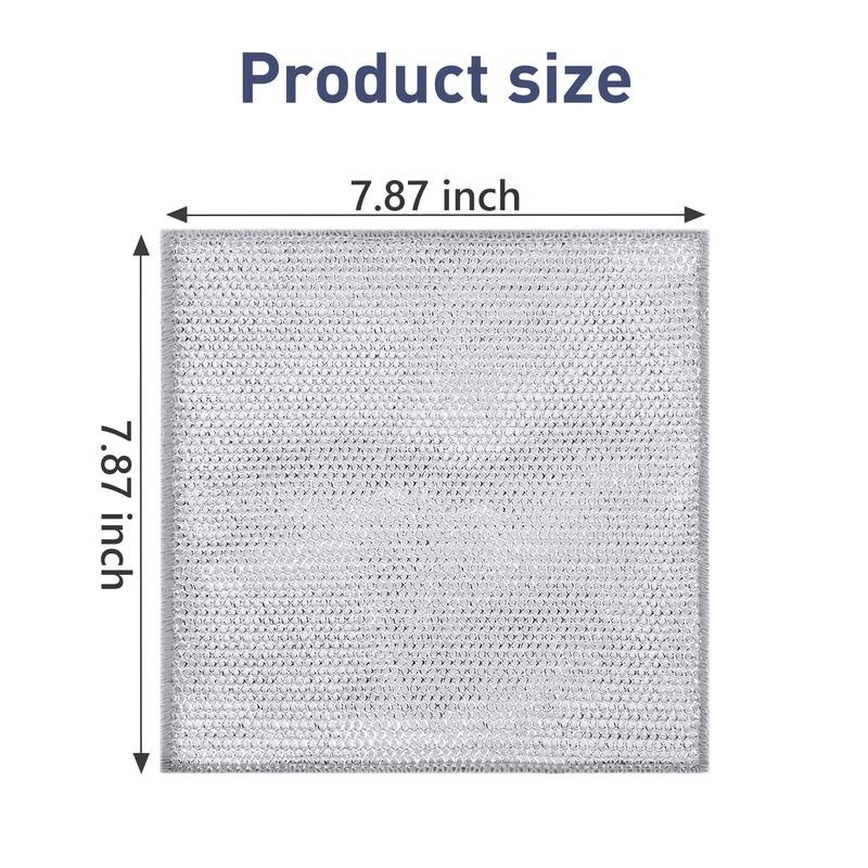 10 Counts Multipurpose Wire Dishwashing Rag, Double Layer Multipurpose Fiber