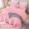 Smoofy Fluffy Full Size Comforter Set 3 Pieces - Pink