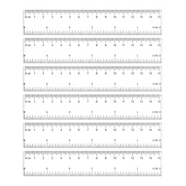 BPTRKOM Pack of 6 Plastic Rulers - Ruler 15 cm Children, Transparent Ruler with Metric Inch, Scale Ruler Measuring Tool for School, Classroom, Home, Office (Transparent)