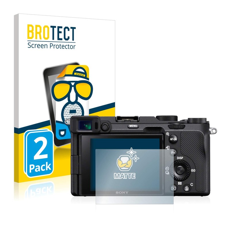 BROTECT Entspiegelungs-Schutzfolie für Sony A7C (2 Stück) Matte Displayschutz-Folie, Anti-Reflex,