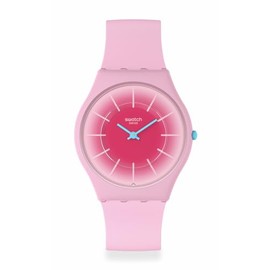 Swatch Unisex Casual Pink Watch Bio-sourced Material Quartz Radiantly Pink