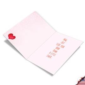 NobleWorks Jumbo Humorous Valentine's Day Greeting Card 8.5 x 11 Inch with Envelope (1 Pack) Big, Jumbo Touch My Heart J6790VDG