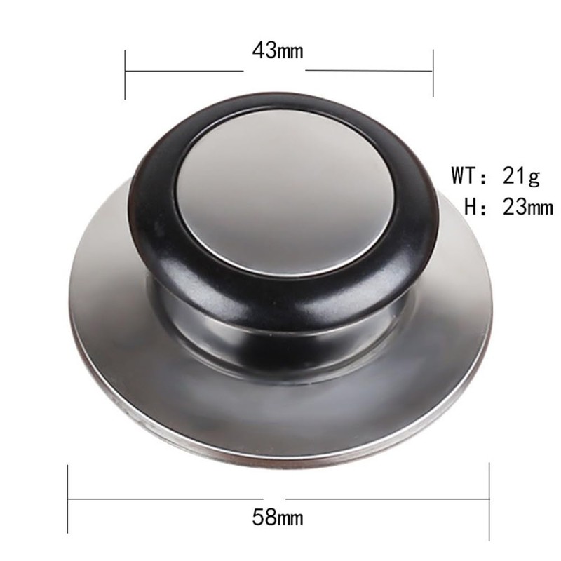 Visxcnu 2 x Handle for Pan Lids, Universal Replacement Handle