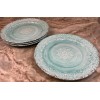 Cynthia Rowley Melamine Dinner Plates Blue Medallion Swirl Cynthia Rowley