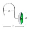 MitoVilla Green Shower Curtain Hooks Rings, Metal Shower Hooks for