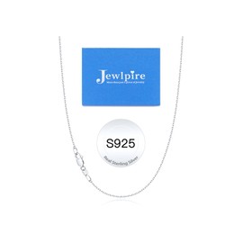 Jewlpire 925 Sterling Silver Chain Necklace for Women, 1MM Cable Chain Silver Chain for Women Sturdy Women's Chain Necklaces, Silver Chain 22 Inch