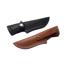 Leather Knife Sheaths For Fixed Blade Knives,Straight Knife Holster Knife Blade Cover Belt Knife Case For Hunting,Leisure Outdoor And Kitchen,Sheath For 4 In Blade (Brown（L/7.28inch）)