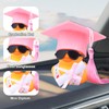 Mwmoeen Funny Academic Rubber Duck with Diploma, Pack of 2