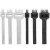 6Pcs Prong Chisel Round Hole DIY Leather Punch Tool HighCarbon