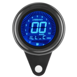 Aramox Motorcycle Speedometer, 12V Universal Motorcycle Multi‑Functional Meter Tachometer Odometer Fuel Gauge Speedmeter(Black)