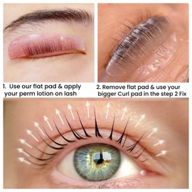 Korean Lash Lift Shields Asian Flat Shields 1mm Thin Lash Lift Pad For NO.1 Perm Soften EyeLash Lifting Shield For Salon Usage Flatter Rods For Perming Lashes Thoroughly (Hot Pink)