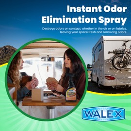Walex Assure RV Odor Eliminator Air Freshener Spray - Neutralizes Airborne Odors & Freshens Fabrics, Instant Odor Elimination with Natural Essential Oils, Pet Safe, Long Lasting; Ocean Mist, 32 oz