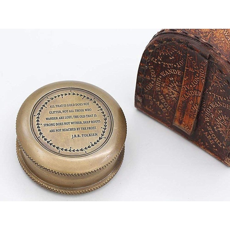 Nautical Replica Hub Beautiful Brass Pocket Compass - Watch Type