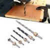5Pcs Pocket Hole Drill Bit 3 Knife Points High Speed