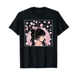 Japanese Anime Girl Manga Otaku Cherry Blossom T-Shirt