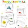 SYUCVQI 60 Pcs Summer Beach Plastic Cups 10 oz Clear