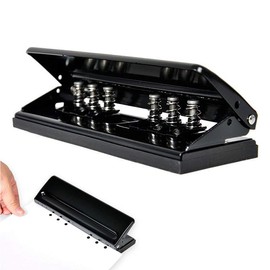 Mollytek 6 Hole Punch, Notebook, Movable, Hole Punch, 6 Holes, A5, Stationery, Compact, Mini with Positioning Marks, Adjustable Spacing Paper Puncher, Office School Supplies