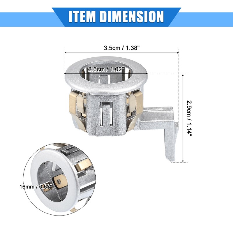 QUARKZMAN Honda Odyssey Parking Sensor Mount Bracket Silver Tone 4pcs