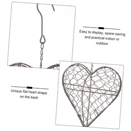 Ciieeo Heart Shaped Iron Hanging Planter Basket Chic Wall Decoration for Home Office and Garden Unique Design for Beautiful Indoor and Outdoor Decor