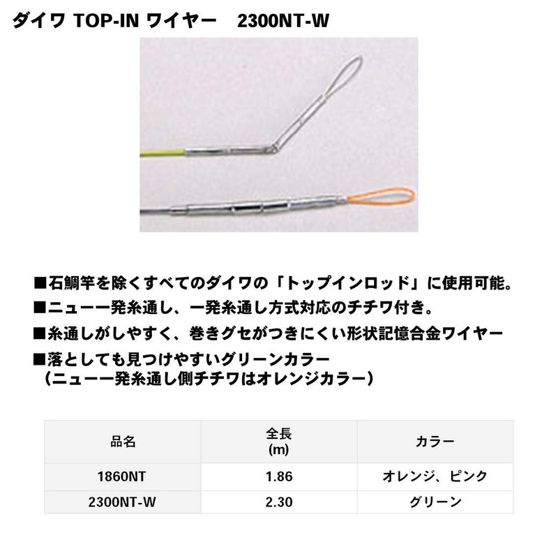 Daiwa 546799 TOP-IN Wire 2300NT-W