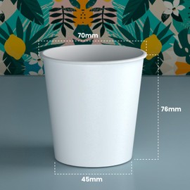 100 White Paper Cups 166ml Eco Friendly Biodegradable Disposable Cups Made in Italy Takeaway Hot Drinks Water Made and Packed in Italy