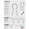 LINIAN Fire Clips (Super Clip), 15-18mm, Black, Pack of 25