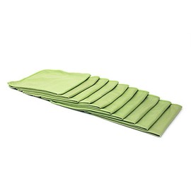 Autofiber Bulk Pack Smooth Glass Microfiber Window, Mirror and Glass Towel - Pack of 10, Green (16 inch x 16 inch)
