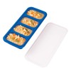 HIC Kitchen Prep-N-Freeze Portion Tray with Lid, Collapsible European-Grade Silicone,