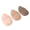 3pcs Lash Mannequin Head Double Layers Realistic Training 3D Rubber