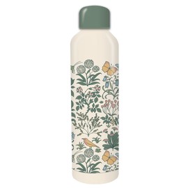 Half Moon Bay Voysey Apothecary Botanical Garden Wildlife - Multicolor 16 Ounce (500ml) Double-Walled Stainless Steel Sports Water Bottle