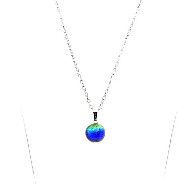 Gold Stone Keramarin Firefly Glass Necklace, Okinawa, Kerama Islands, Luminous