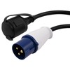 McPower CEE plug to earthing contact coupling, 0.35 m, H07RN-F