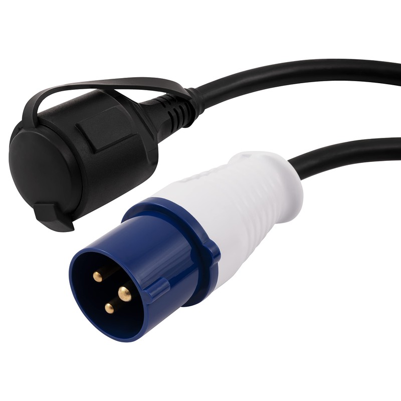 McPower CEE plug to earthing contact coupling, 0.35 m, H07RN-F
