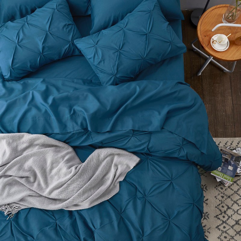 Bedsure Teal Comforter Set Queen - Bed in a Bag