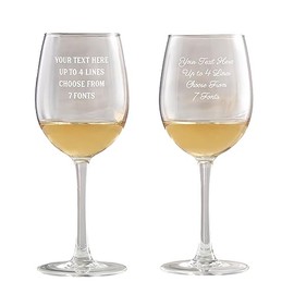 Personalization Universe Engraved Message White Wine Glass