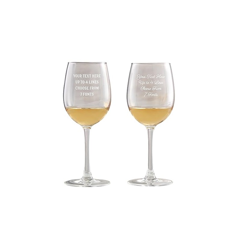 Personalization Universe Engraved Message White Wine Glass