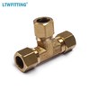 LTWFITTING 1/2-Inch OD Compression Tee,Brass Compression Fitting(Pack of 5)