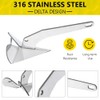 MERXENG 22lbs Triangle Boat Anchor, 316 Stainless Steel Delta-Style Anchor,