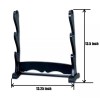 DISPLAY SWORD STAND FOR 3 SWORDS BLACK WOOD INCLUDE INSTALLATION