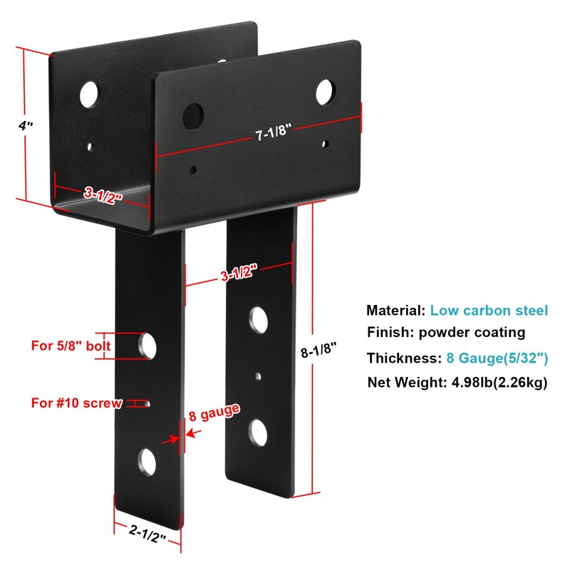 eoere 2 PCS Column Caps for 4X Beam, 4X Post,