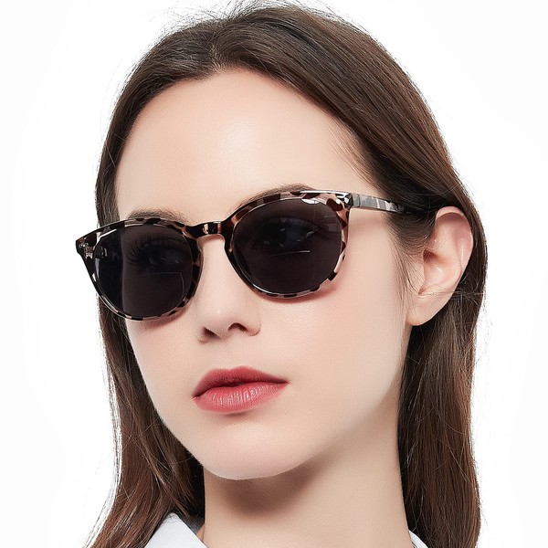 MARE AZZURO Round Bifocal Reading Sunglasses Women Large Outdoor Readers