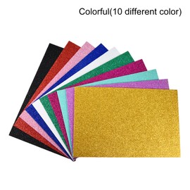 MECCANIXITY Colorful EVA Glitter Foam Sheets 7.8 x 11.8 Inch 2mm Thickness for Crafts DIY, 1 Set