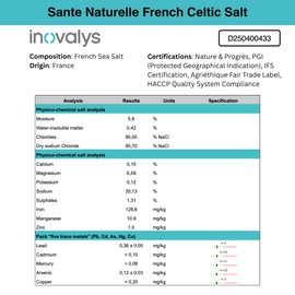 Sante Naturelle Celtic Salt Organic Fine Ground - 1.1lb (18oz) Pack of 3, Unrefined Organic French Sea Salt, Rich in 82+ Minerals Salt, 100% Natural & Hand Harvested Sal Celtica