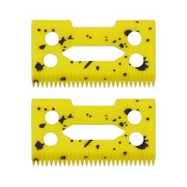 Professional Adjustable Hair Clipper Replacement Moving Blade, Zirconia Ceramic Cutter Blade Compatible with Wahl 5 Star Super Taper Magic Clip 8504 1919 8148 Hair Clippers (Yellow, 2)
