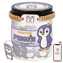 60 Positive Penguin Cards Jar, Affirmation Cards For Women, Emotional Support Penguin, Penguin Gifts For Women, Mom, Penguin Gifts, Penguin Themed Gifts, Purple Gifts For Women