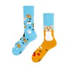 Many Mornings Unisex Playful Dog Mismatched Socks, multi-coloured