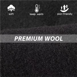 GADIEMKENSD Winter Bucket Hat - Premium Wool, Packable, Plain Colors, Warm Soft Felt Wool Bucket Hats for Women Men Unisex Casual Outdoor Hiking Fisherman Cap Black M