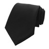 RBOCOTT Silk Black Tie Business Wedding Formal Necktie for Men