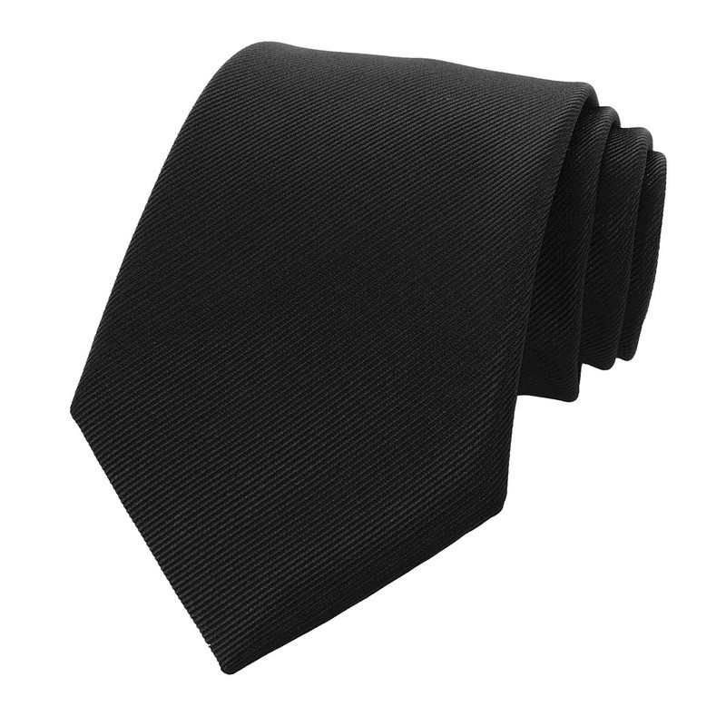 RBOCOTT Silk Black Tie Business Wedding Formal Necktie for Men
