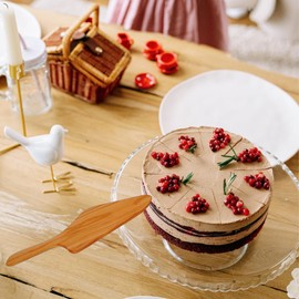 HOFMEISTER® Cooking Spoon, Spatula & Lifter Made of Elegant Cherry Wood, Heat-Resistant, Antibacterial, No Plastic, Will Not Scratch the Pot, Made in Europe, for Cooking & Baking